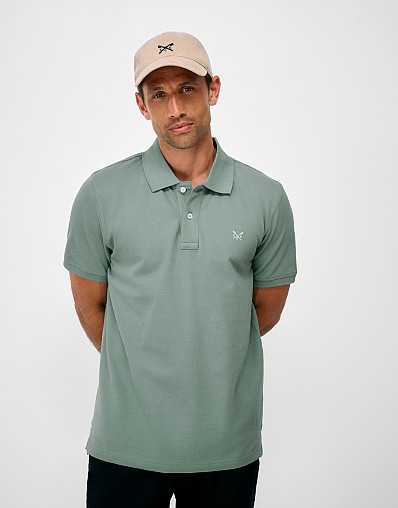 Classic Pique Polo in Mineral Blue