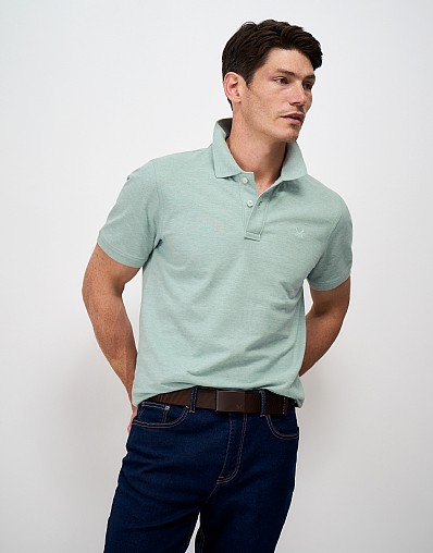 Classic Pique Polo in Grey Marl