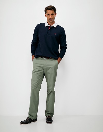 Straight Fit Chinos in Dusty Green