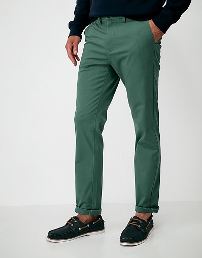 Slim Chinos in Green
