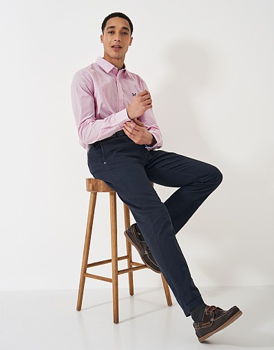 Pink Micro Gingham Classic Fit Cotton Shirt
