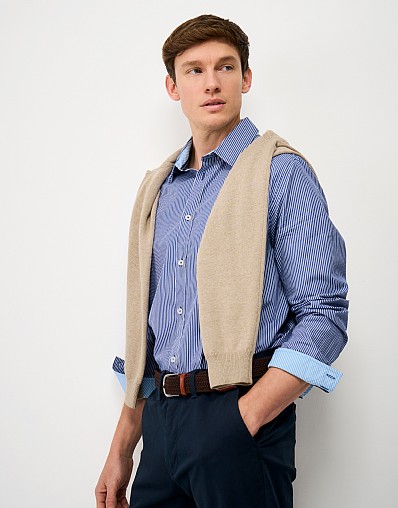 Crew Classic Micro Stripe in Blue