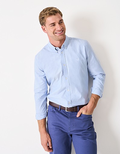 Crew Classic Fit Oxford Shirt in Sky Blue