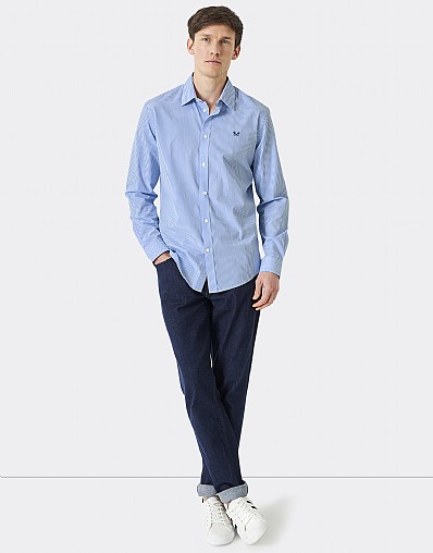 Crew Slim Fit Micro Gingham Shirt