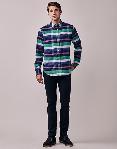 Thorley Slim Fit Shirt - Violet/Blue