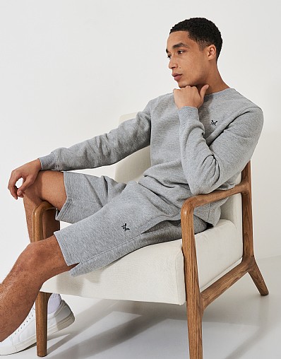 Crossed Oars Sweat Shorts in Grey