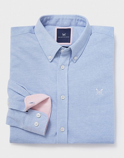 Men's Long Sleeve Pique Shirt from Crew Clothing Company