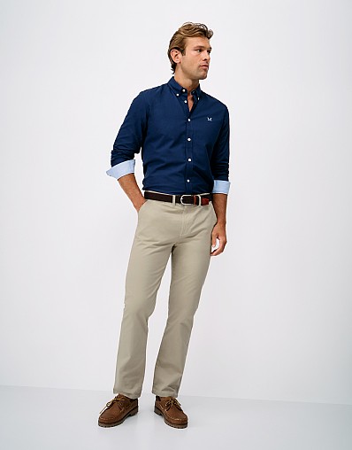Straight Chino in Stone Beige