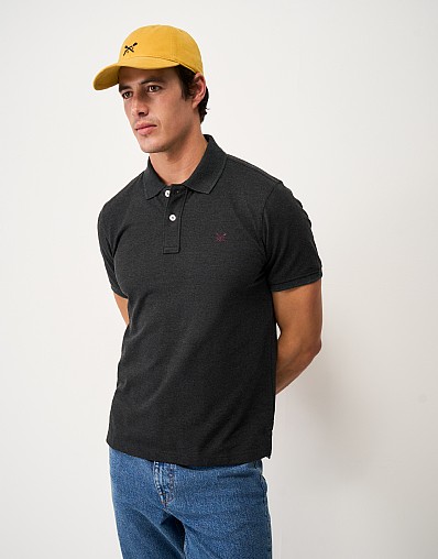 Classic Pique Polo in Charcoal