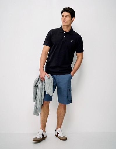 Classic Pique Polo Shirt in Black