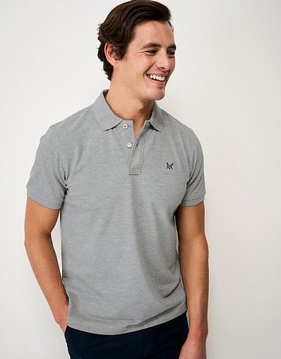 Classic Pique Polo Shirt in Grey