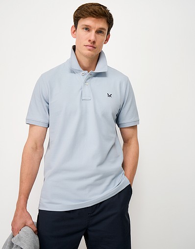 Classic Pique Polo Shirt in Light Blue