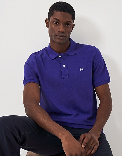 Classic Pique Polo Shirt in Marine Blue