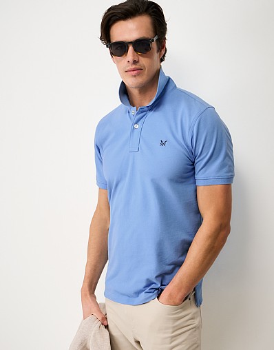Classic Pique Polo Shirt in Sky Blue