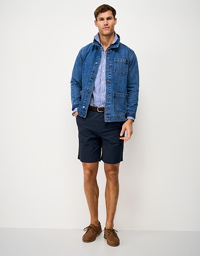 Bermuda Chino Stretch Shorts in Navy