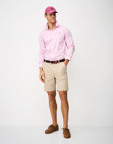 Bermuda Chino Stretch Shorts in Stone