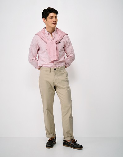 Straight Chino in Stone Beige