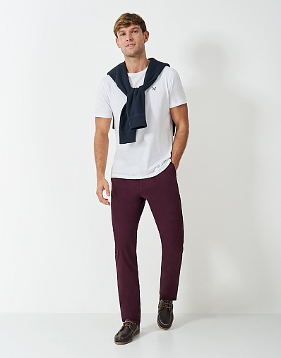 Straight Leg Chino in Port Red