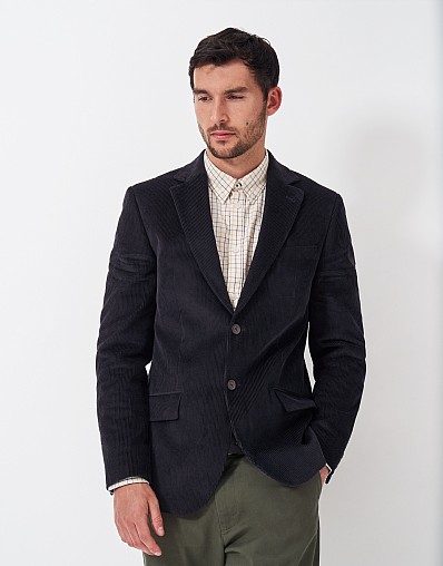 Cotton Corduroy Blazer in Dark Navy