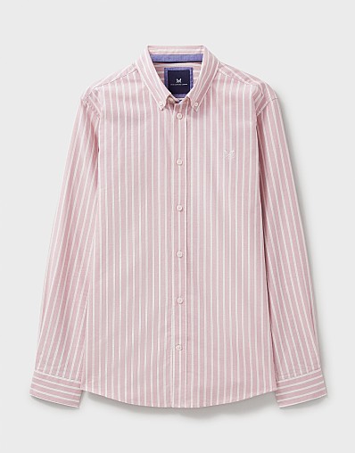 strapless open back dress Pink Striped Flare Shirt Dress main image 0