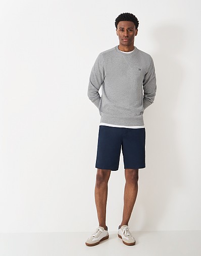 French Rib Crewneck Sweatshirt in Grey Marl