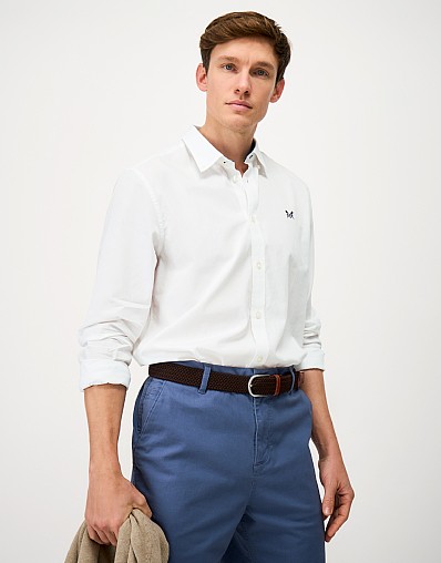 Plain Poplin Shirt in White