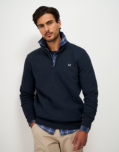 Classic Half Zip Sweat in Navy