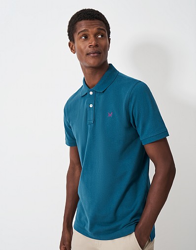 Classic Pique Polo Shirt in Morocco Blue