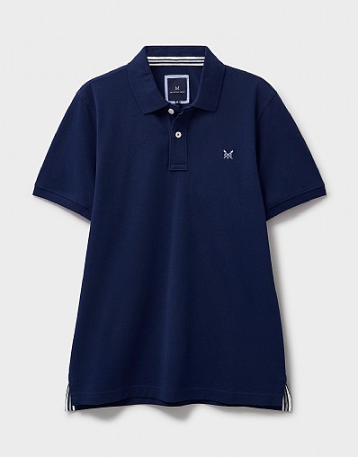 新品CLUBHAUS The Crew Polo ‘25 - Navy XL Men's Classic Pique Polo Shirt in Blue from Crew Clothing