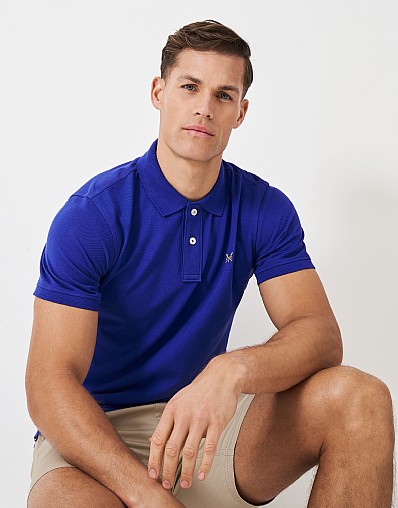 Classic Pique Polo Shirt in Blue