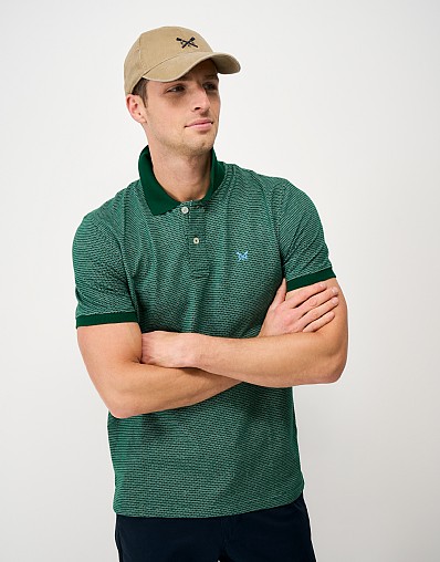 Eatesbrook Jacquard Polo in Green