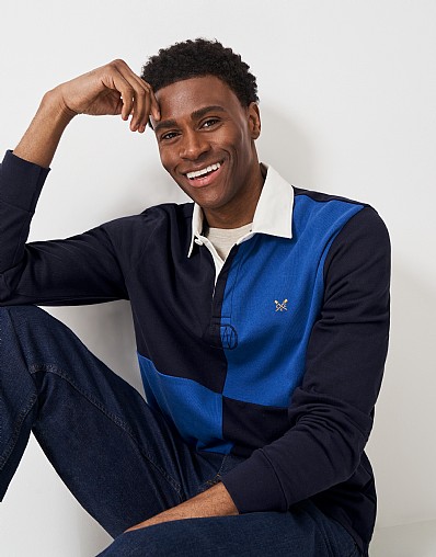 Harlequin Rugby Shirt in Blue