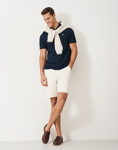 Cotton Bermuda Chino Shorts in White
