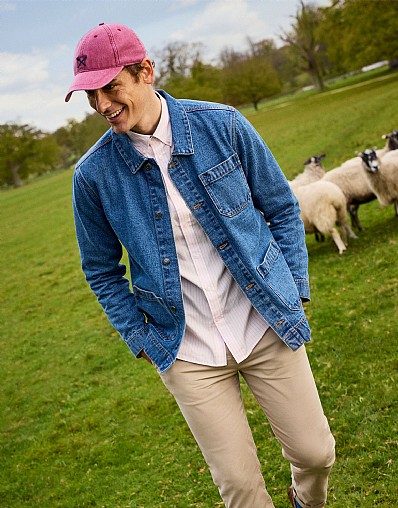 Mid-Wash Denim Shacket