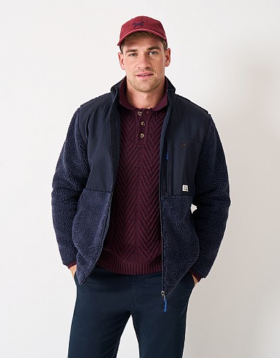 Borg Jacket in Navy