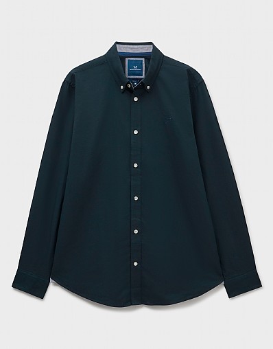 Men's Slim Fit Oxford Shirt in Bottle Green from Crew Clothing