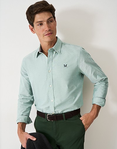 Slim Fit Oxford Shirt in Green