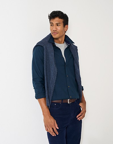 Houndstooth Shirt in Deep Blue & Green