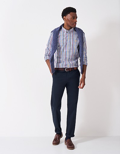 Slim Fit Check Poplin Shirt in Multi