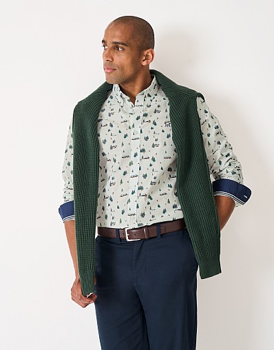 Cotton Shirt in Ski Print