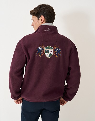 Row House Graphic Fleece in Burgundy