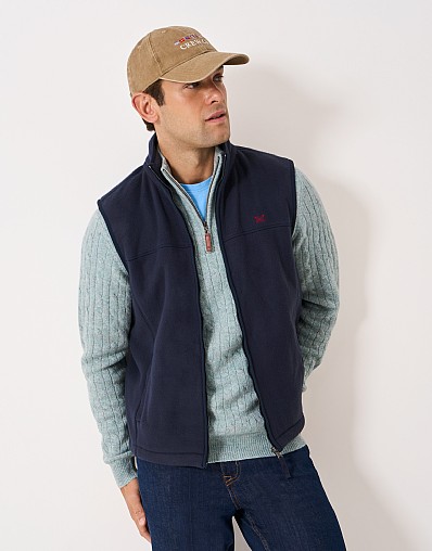 Aldringham Fleece Gilet in Navy
