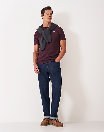 Classic T-Shirt in Burgundy Marl
