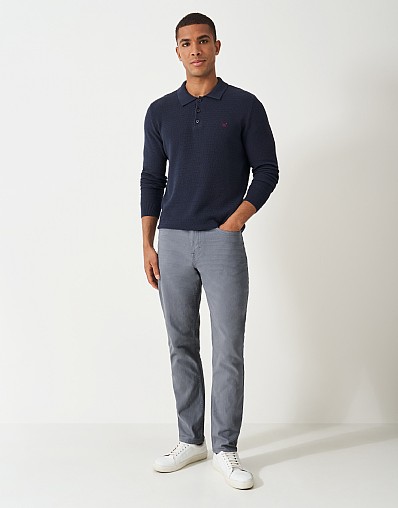 5 Pocket Overdye Trousers in Blue Grey