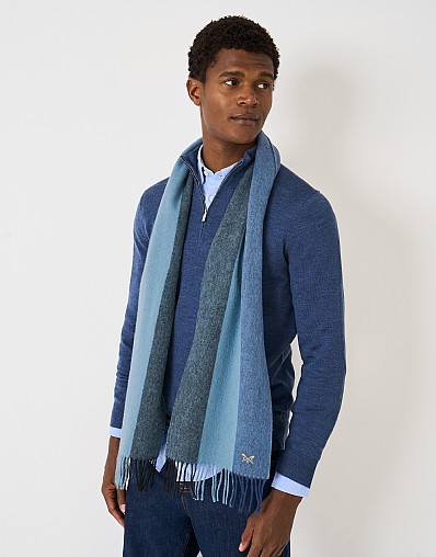 Wool Scarf in Navy