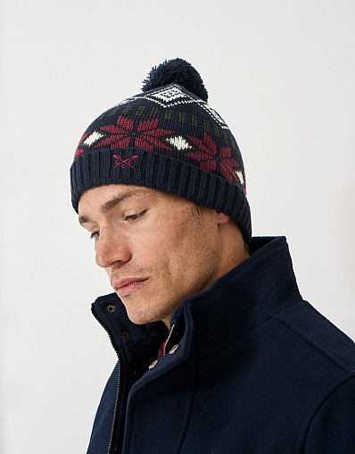 Fairisle Beanie in Navy