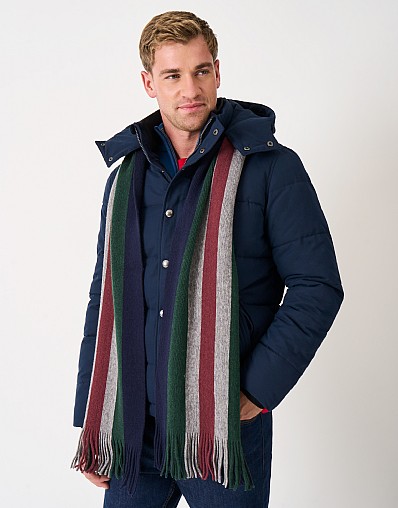 House Stripe Scarf in Burgundy