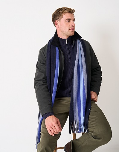 House Stripe Scarf in Blue