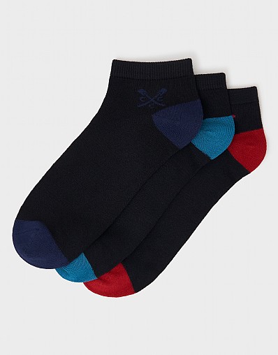3 Pack Trainer Sock in Black