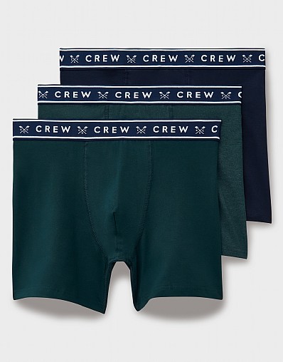 3 Pack Jersey Boxer in Green & Navy